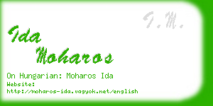 ida moharos business card